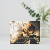 ニューイヤーニューアドベンチャー婚約パーティ招待状 インビテーションポストカード (スタンド正面)