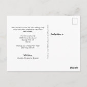 ニューイヤーニューホームファミリーカスタムハウスフォト ポストカード (裏面)