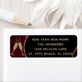 ニューイヤーニューホームブルゴーニュ金ゴールド差出人住所 ラベル (インサイチュ)