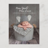 ニューイヤーニューラブホリデイ誕生ベビー写真 案内ポストカード (正面)