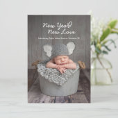 ニューイヤーニューラブホリデイ誕生ベビー写真 案内状 (スタンド正面)