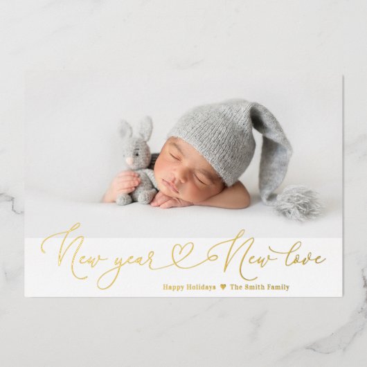 ニューイヤーニューラブホリデーフォイル 箔シーズンカード (正面)