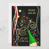 ニューイヤーパーティの招待状シャンパンブルンチ 招待状 (裏面)