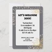 ニューイヤーパーティーのスパークラー 招待状 (裏面)