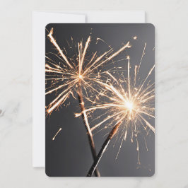 ニューイヤーパーティーのスパークラー 招待状