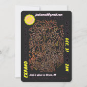 ニューイヤーパーティーの招待状とホリデーカード シーズンカード (正面)