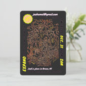 ニューイヤーパーティーの招待状とホリデーカード シーズンカード (スタンド正面)