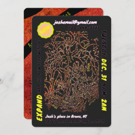 ニューイヤーパーティーの招待状とホリデーカード シーズンカード