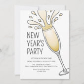 ニューイヤーパーティーシャンパン 招待状 (正面)