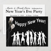 ニューイヤーパーティー 招待状 (正面/裏面)