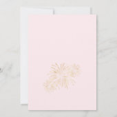 ニューイヤーピンクガールベビーシャワー招待状 招待状 (裏面)