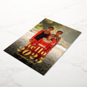 ニューイヤーフォイルホリデー写真カード 箔シーズンカード (回転した状態)