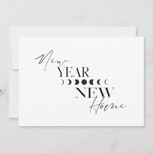 ニューイヤーホリデーニューホーム引っ越しました 招待状 (正面)