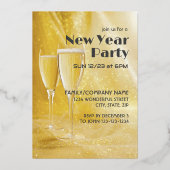 ニューイヤーホリデーパーティシャンガニュ紙吹雪フェスティバル 箔招待状 (裏面)
