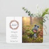 ニューイヤーホリデーフォトカードフライドフローラリース シーズンカード (スタンド正面)