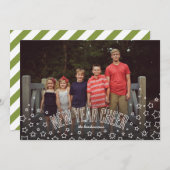 ニューイヤー応援スターズアンドバブルホリデーフォトカード シーズンカード (正面/裏面)