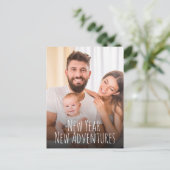 ニューイヤー新しい冒険ベビー写真誕生 シーズンポストカード (スタンド正面)