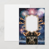 ニューイヤー・イブ・パーティーの招待状 招待状 (正面/裏面)