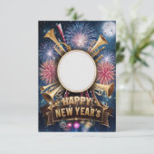 ニューイヤー・イブ・パーティーの白紙の招待状 招待状 (スタンド正面)