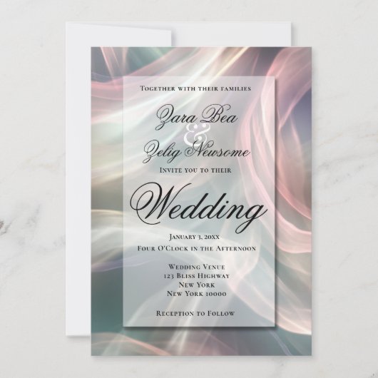 ニューイヤー・グラマラス・セレブレーション・ウェディング 案内状 (正面)