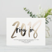 ニューイヤー ゴールドホイル パーティー招待状 招待状 (スタンド正面)
