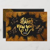ニューイヤー・パインゴールド・エレガント・コーポレートパーティー シーズンカード (正面/裏面)