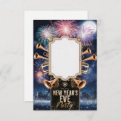 ニューイヤー・パーティーの招待状 招待状 (正面/裏面)