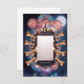 ニューイヤー・パーティーの招待状 招待状 (正面/裏面)