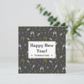 ニューイヤー・ファイヤーワークスとシャンパンのブラックゴールド シーズンカード (スタンド正面)