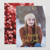 ニューイヤー フォックスゴールドスクリプト シーズンカード (正面/裏面)