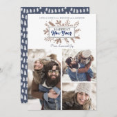 ニューイヤー ホリデー | ボタニカル | フォトカード シーズンカード (正面/裏面)