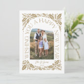 ニューイヤーArch Berry Golden 3フォトコラージュ シーズンカード (スタンド正面)