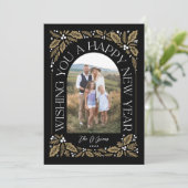 ニューイヤーArch Berry Golden 3フォトコラージュ シーズンカード (スタンド正面)