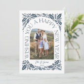 ニューイヤーArch Berry Navy 3 Photo Collage シーズンカード (スタンド正面)