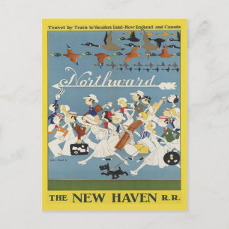 ニューイングランドとカナダのヴィンテージ旅行はがき ポストカード