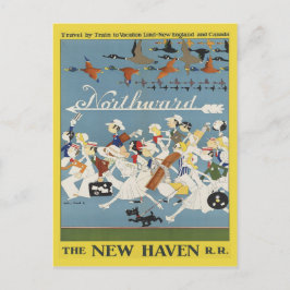 ニューイングランドとカナダのヴィンテージ旅行はがき ポストカード