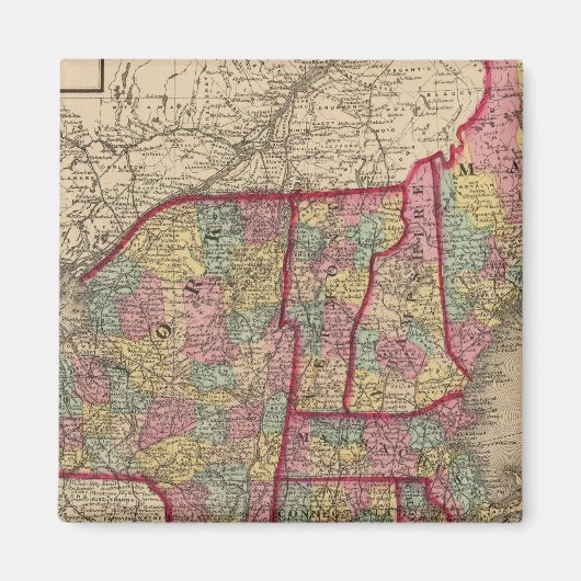 ニューイングランドとニューヨーク マグネット (正面)