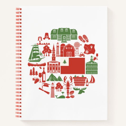 ニューイングランドのアイコン ノートブック (正面)
