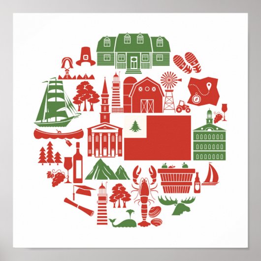 ニューイングランドのアイコン ポスター (正面)