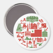 ニューイングランドのアイコン マグネット (正面/裏面)