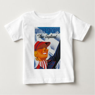 ニューイングランドのウィンタースポーツ ベビーTシャツ