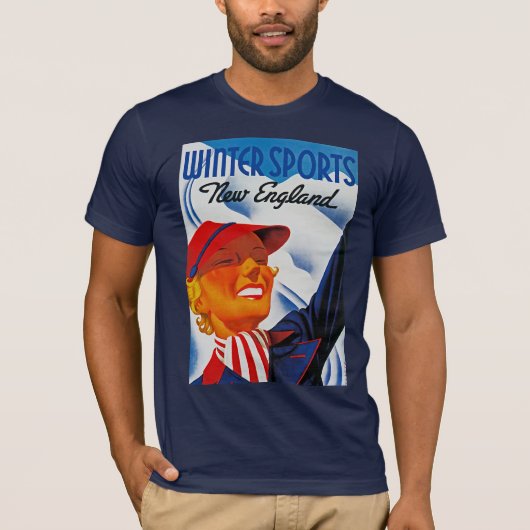 ニューイングランドのウィンタースポーツ Tシャツ (正面)
