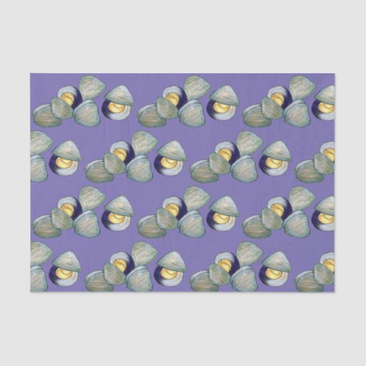 ニューイングランドのクラムクランベークビーチサマーシーフード 薄葉紙 (正面)