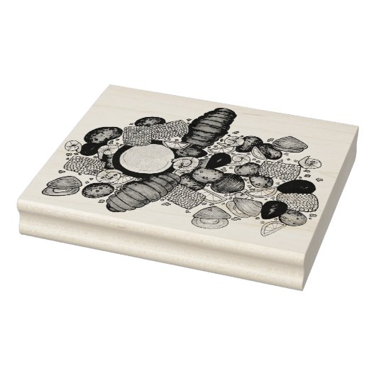 ニューイングランドのクラムベイクシーフードレストランフィッシュマーケット ラバースタンプ (スタンプ)