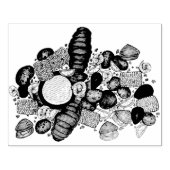 ニューイングランドのクラムベイクシーフードレストランフィッシュマーケット ラバースタンプ (インプリント)