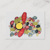 ニューイングランドのクラムベイクシーフードレストランフィッシュマーケット 名刺 (正面)