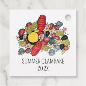 ニューイングランドのクランベークロブスターボイルブロックパーティー フェイバータグ (裏面)