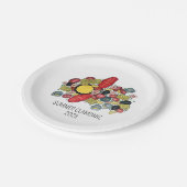 ニューイングランドのクランベークロブスターボイルブロックパーティー ペーパープレート (アングル)