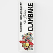 ニューイングランドのクランベークロブスターボイルブロックパーティー 横断幕 (縦)