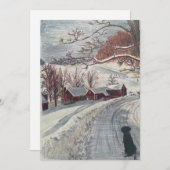 ニューイングランドのクリスマスフラットホリデーカード シーズンカード (正面/裏面)